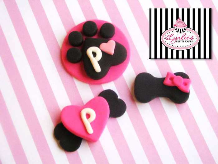Puppy Love fondant toppers