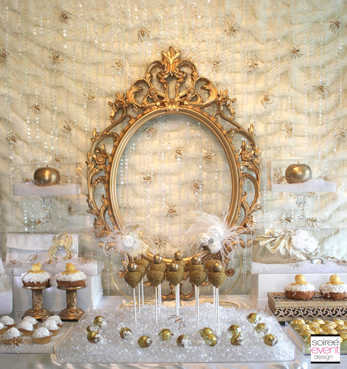 peeps this snow white witch s lair party features the gold trend gold ...