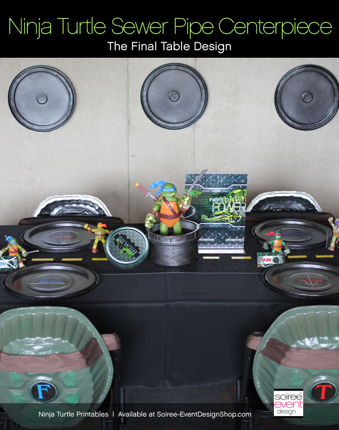 Ninja-turtle-party-centerpiece-table