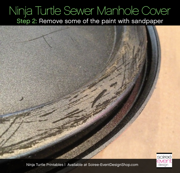 Ninja-turtle-party-sewer-cover-distress