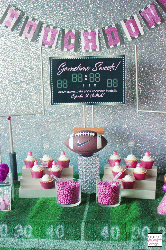 football-dessert-table-bling