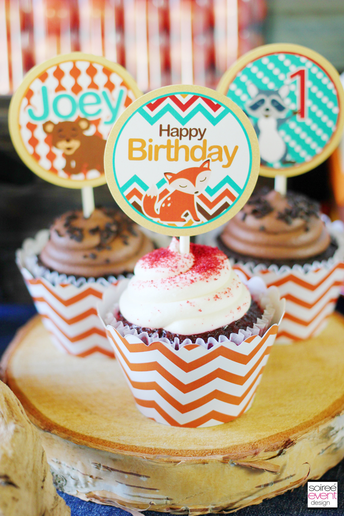 fox cupcake toppers
