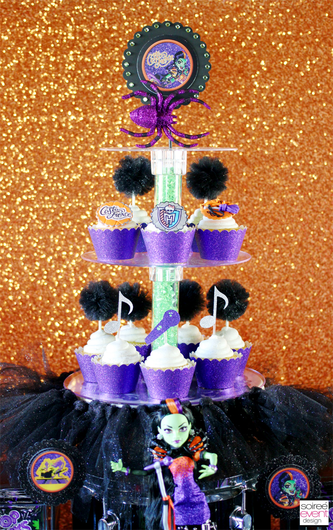 glitter tutu cupcake stand