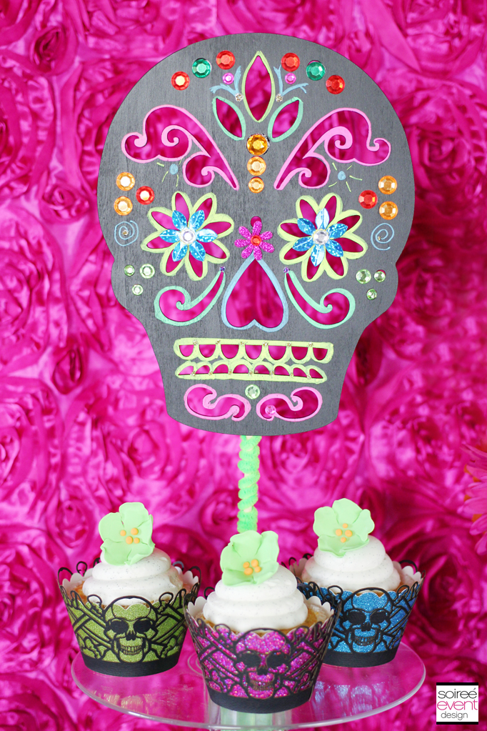 sugar skull cupcakes