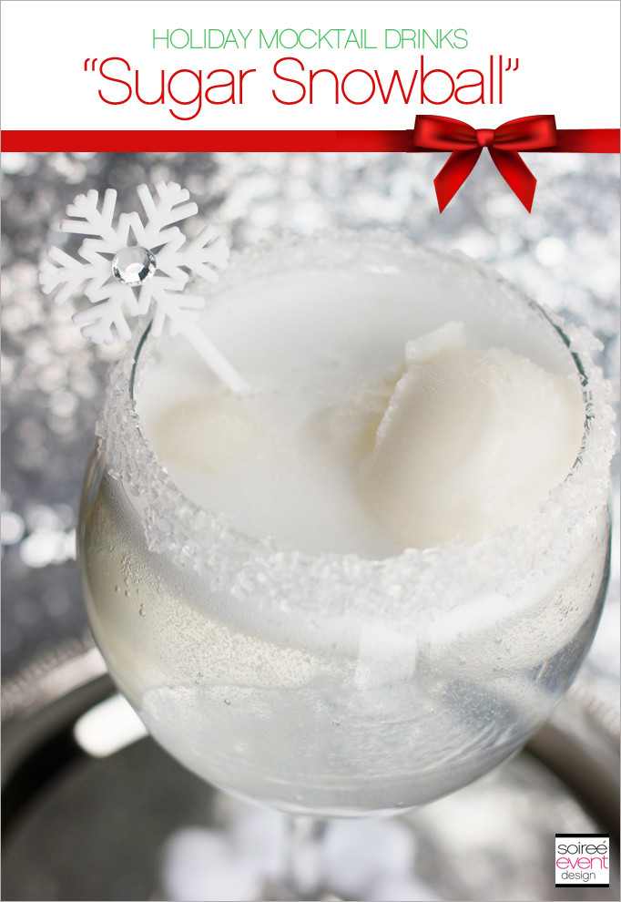 Holiday Mocktail Drinks Sugar Snowball