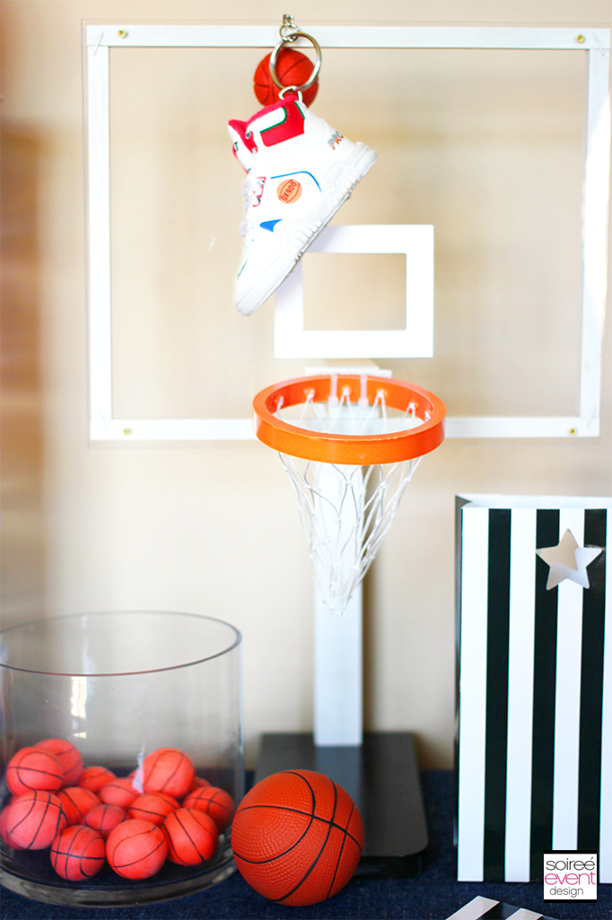 basketball hoop party decoration