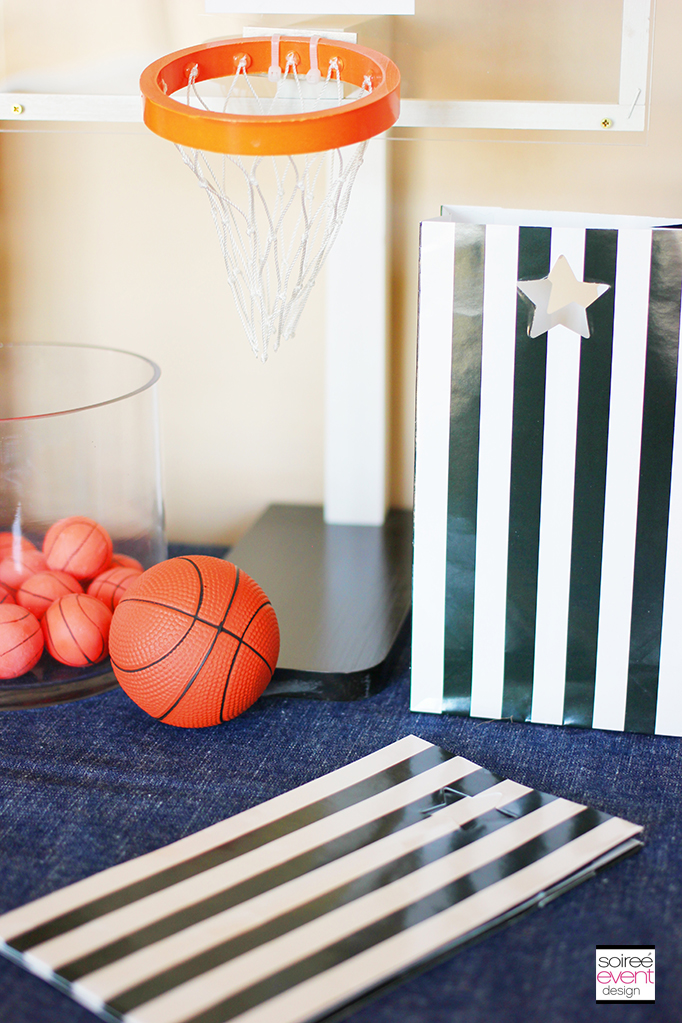 black and white striped candy bags