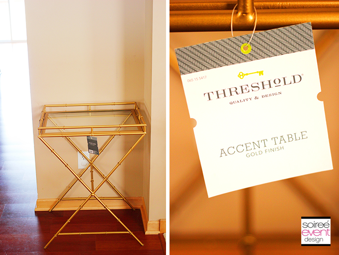 gold accent table
