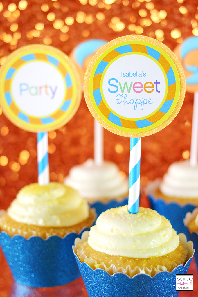 Sweet shoppe cupcake toppers