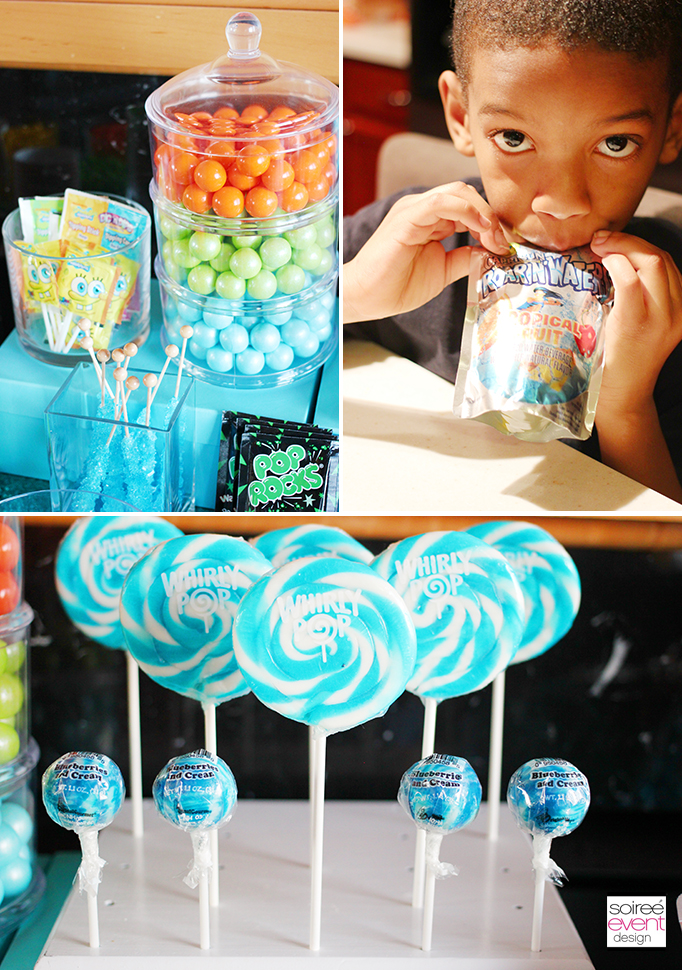 blue white swirl lollipops