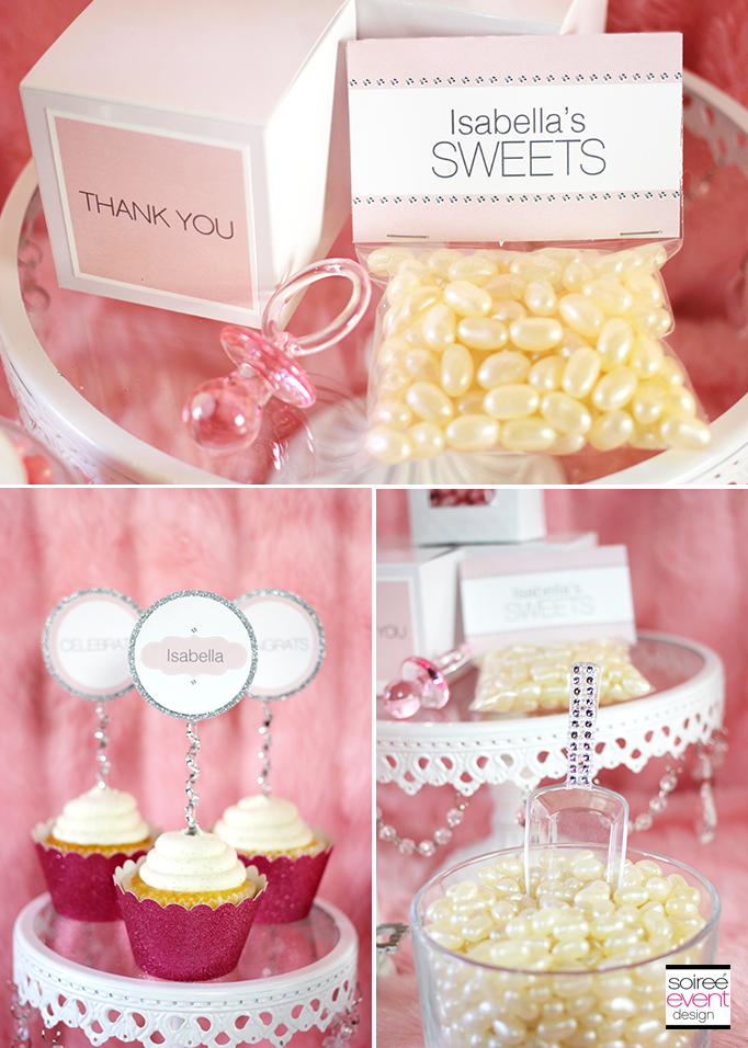 pink and white bling printables