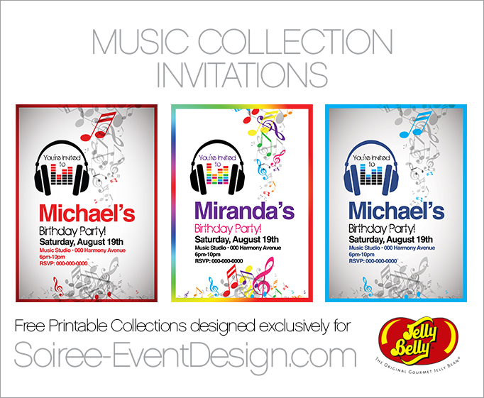 Free Printable Music Party Invitations