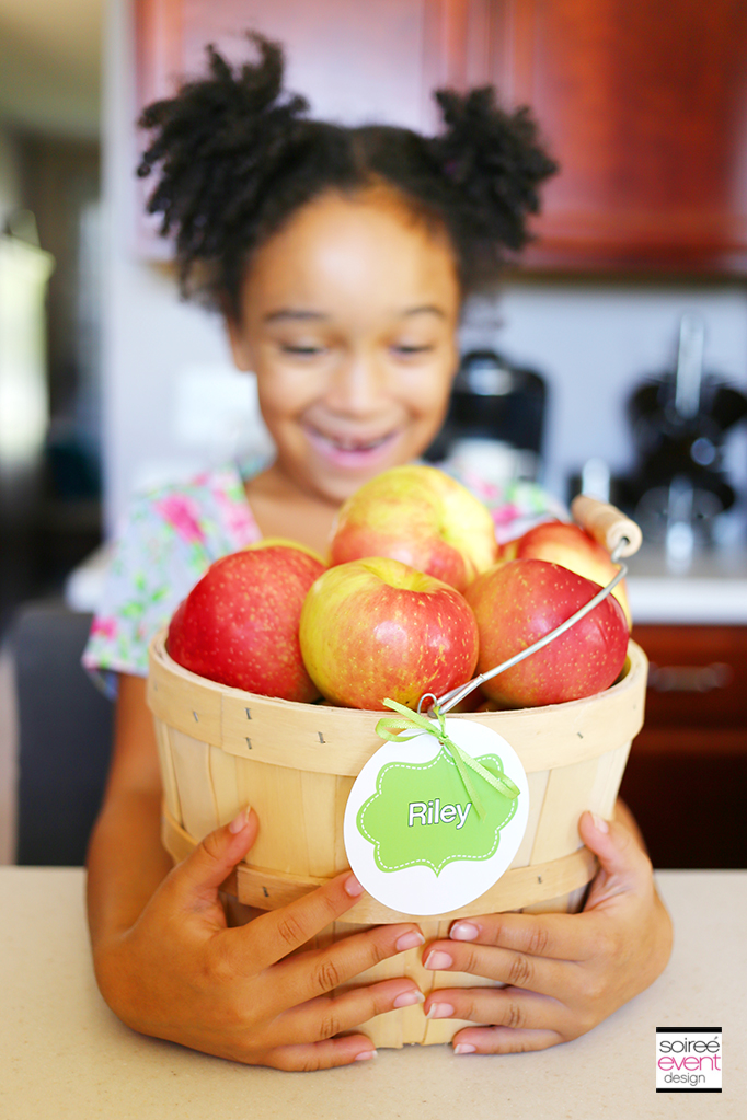 Riley with apple basket