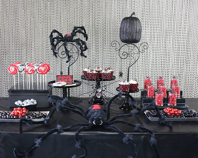 Black Widow Dessert Table
