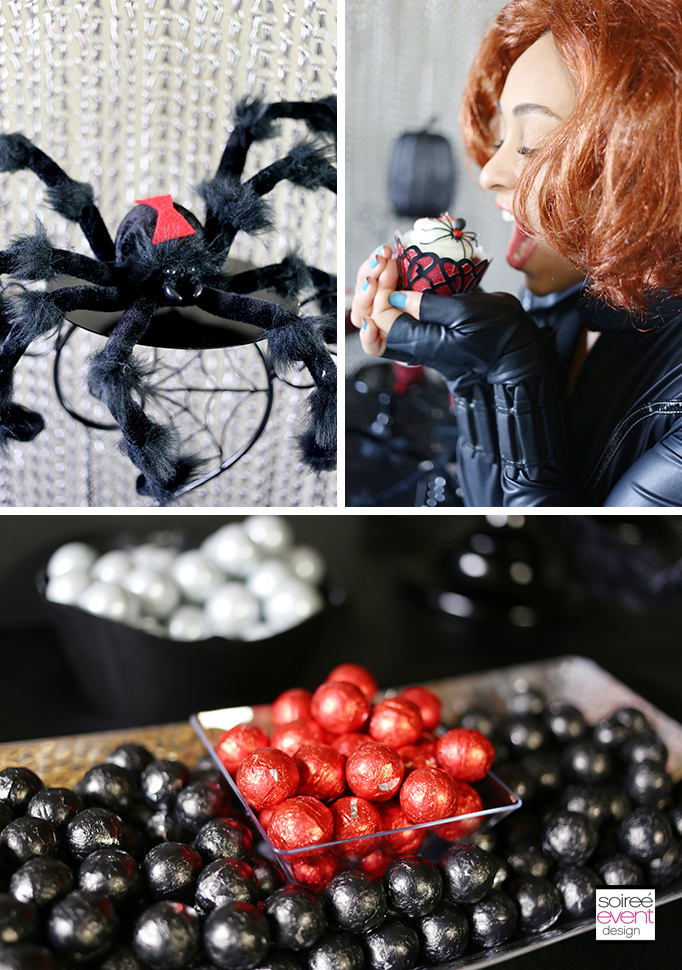 Black Widow Party Candy Table