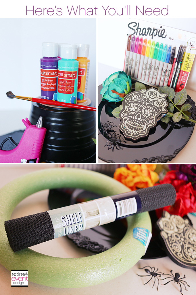 Day of the Dead Wreath DIY - Supplies