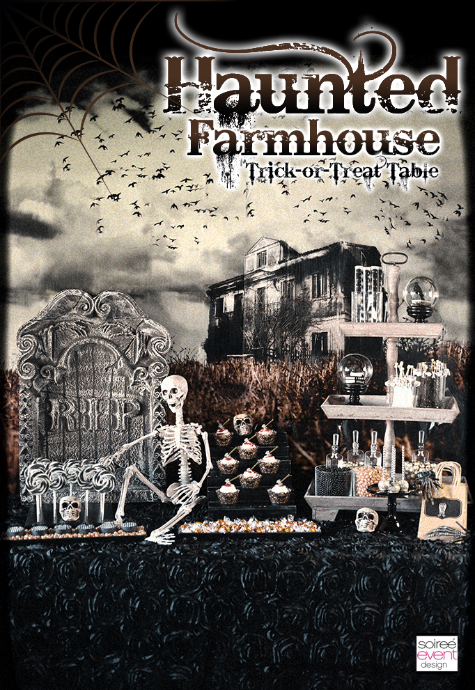 Haunted Farmhouse Trick or Treat Table