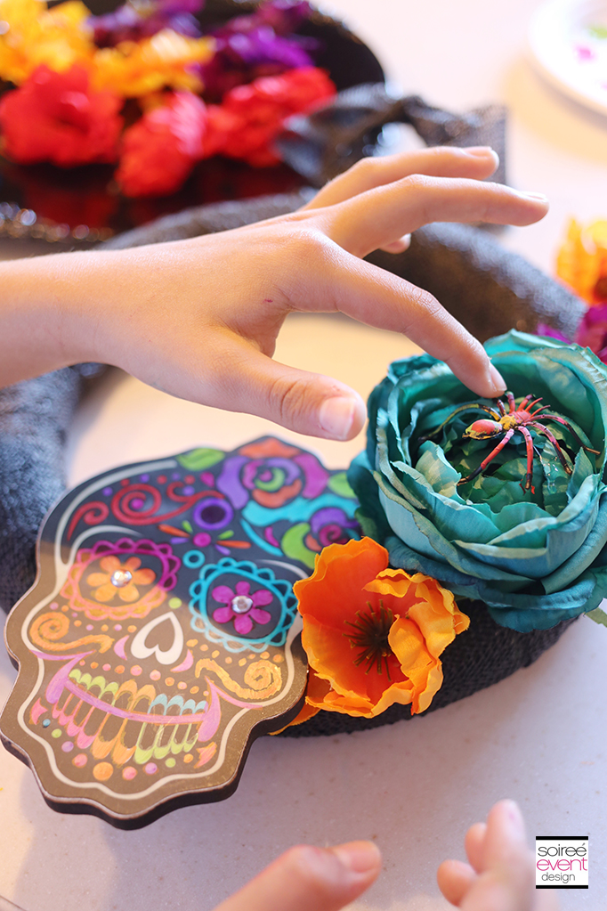 How to Make a Day of the Dead Wreath - Step 4