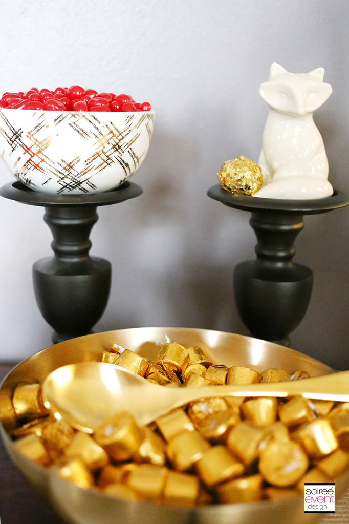 Christmas Candy Table - Gold Cutlery