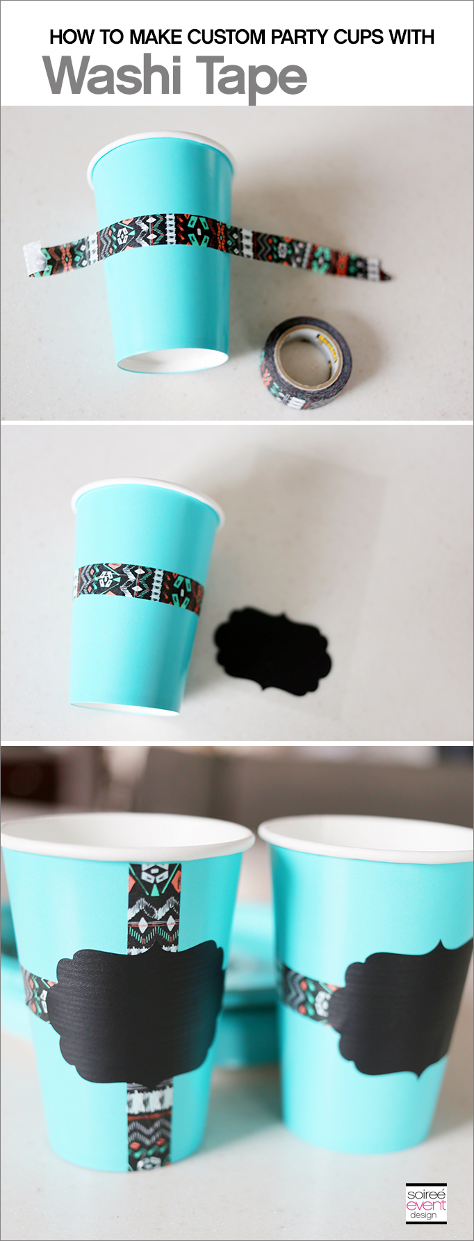 DIY Washi Tape CUPS