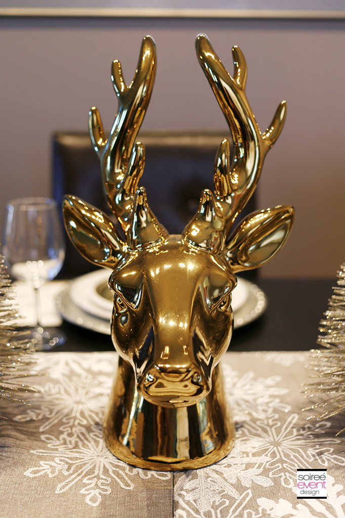 Gold Christmas Centerpiece - Gold Christmas Dining Table