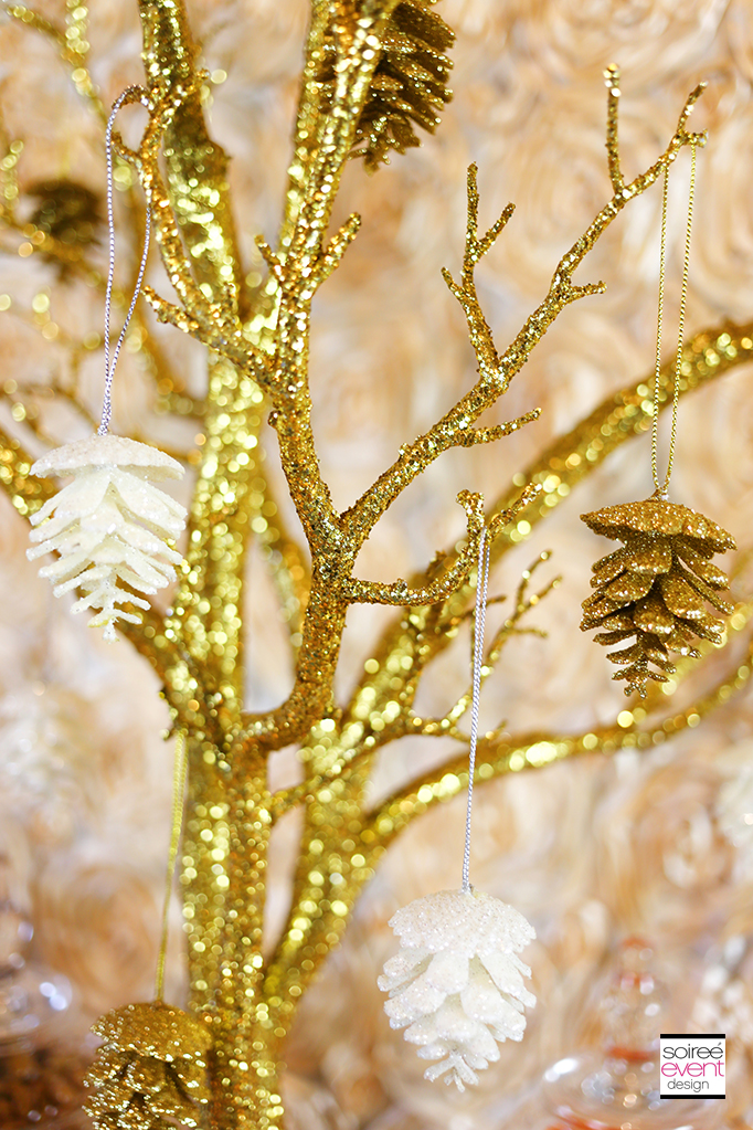 Gold glitter tree