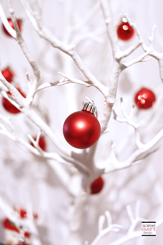 red and white christmas decorations