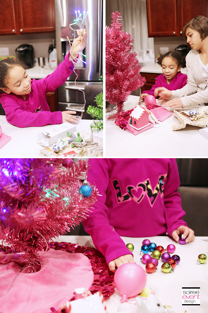 Decorating Mini Trees with the kids