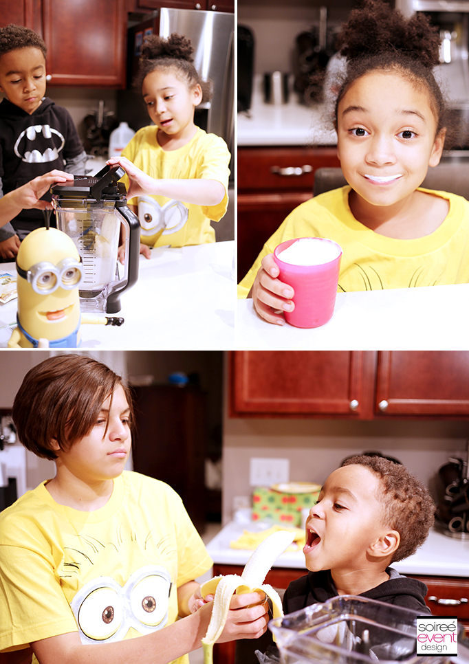 Making Minions Smoothies