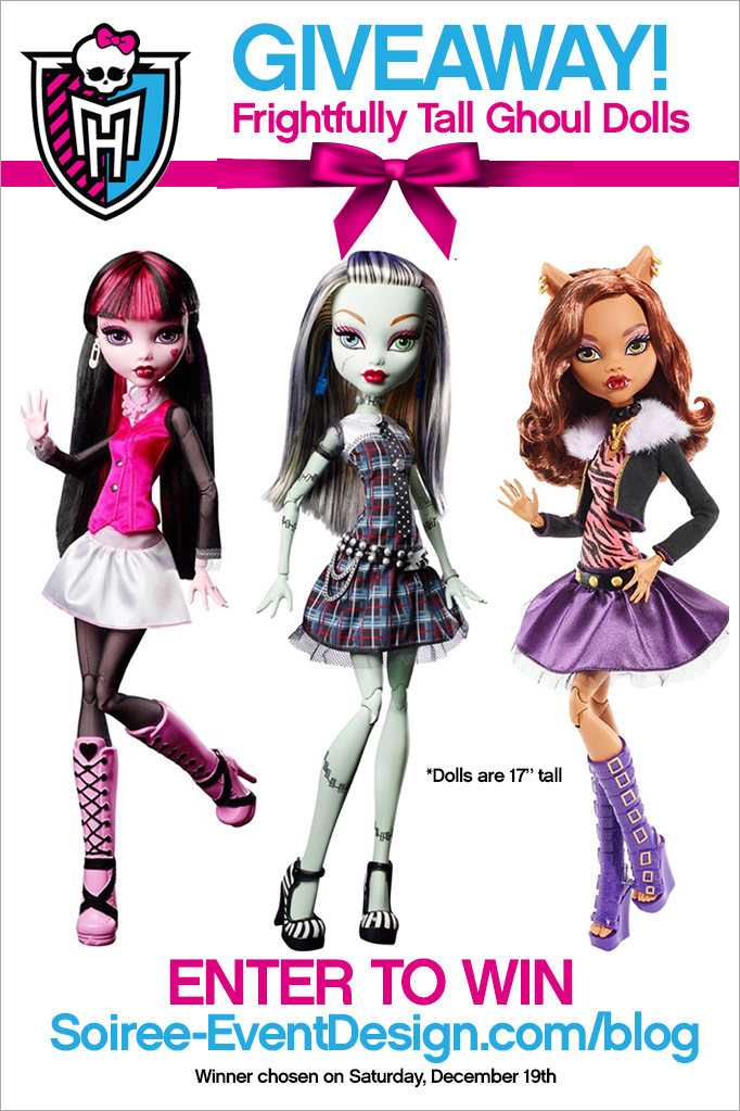 Monster High Frightfully Tall Ghoul Dolls Giveaway
