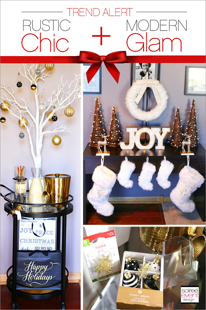 Rustic Chic and Modern Glam Holiday Decor