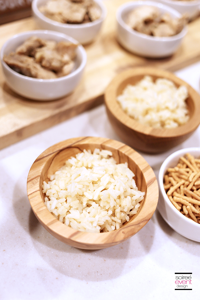Serve rice in Wood Mini Bowls