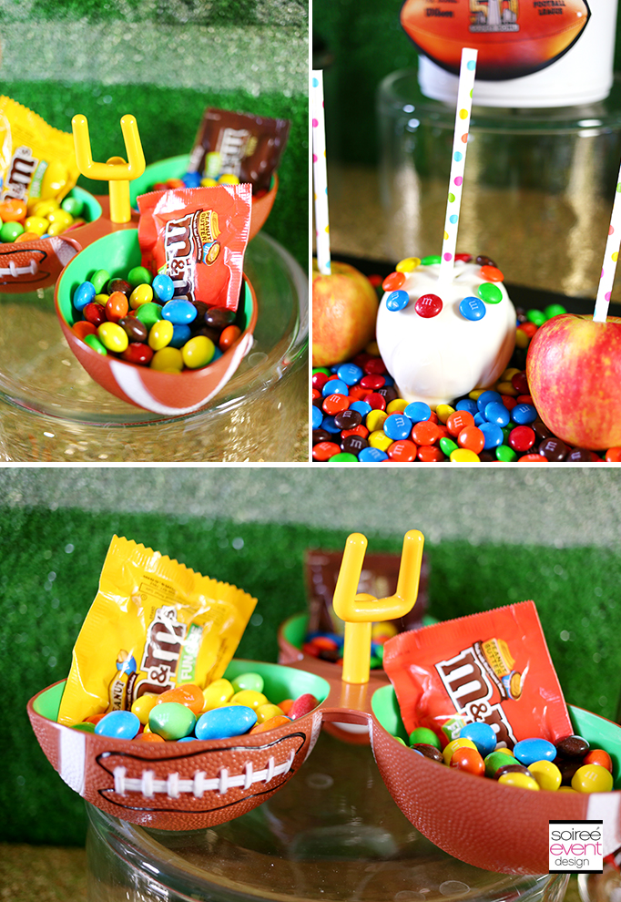 Super Bowl Party Candy Table - M&Ms