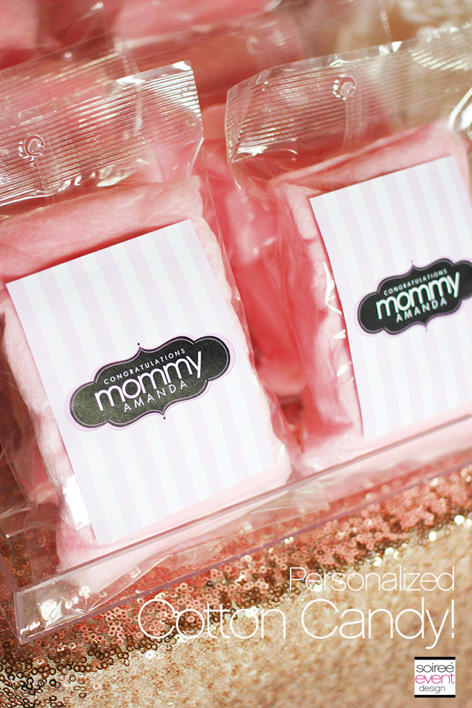Personalized Cotton Candy Party Favors