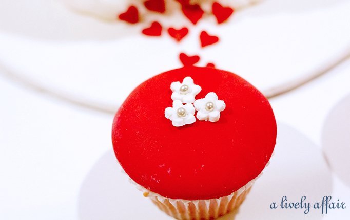 Red and White Cupcakes