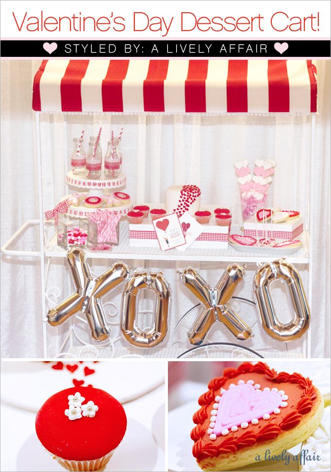 Valentines Day Dessert Cart