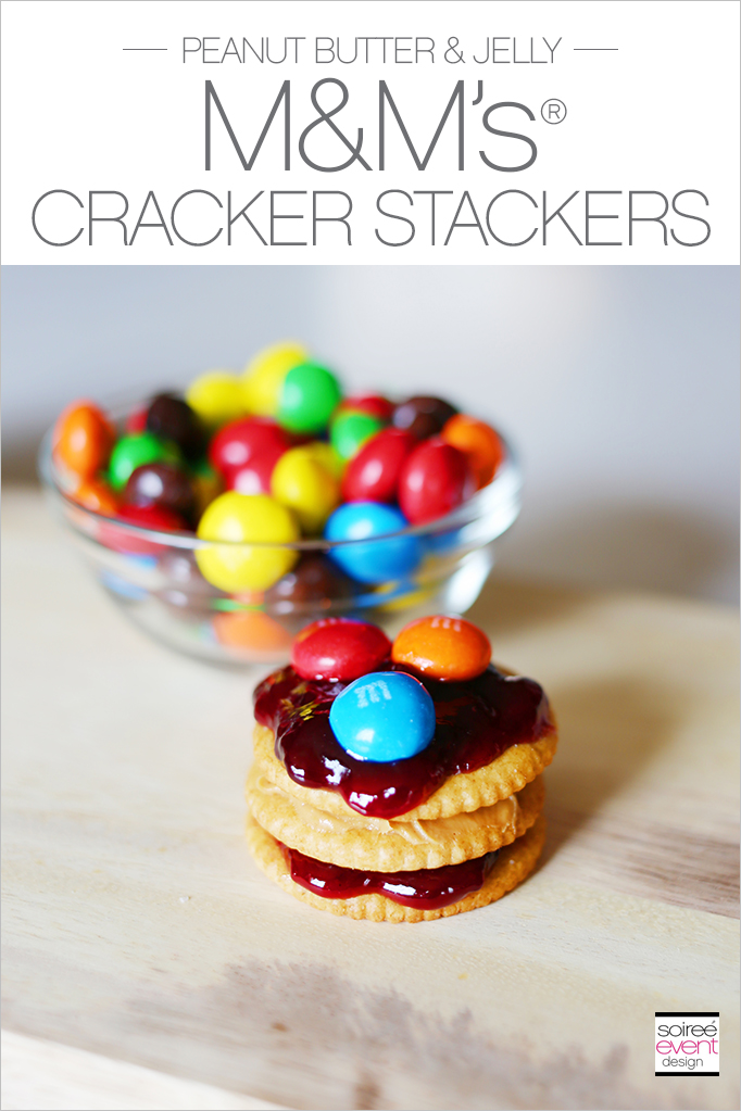Peanut Butter & Jelly M&Ms Cracker Stackers