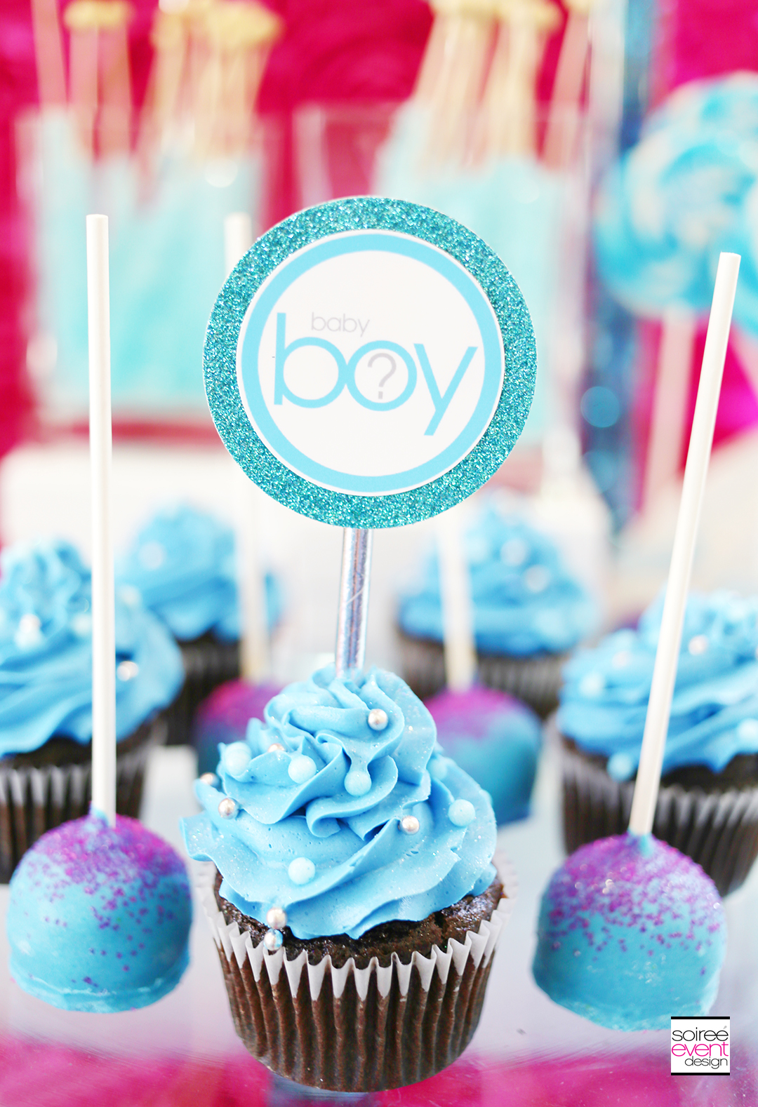 Gender Reveal Party Cupcake Toppers
