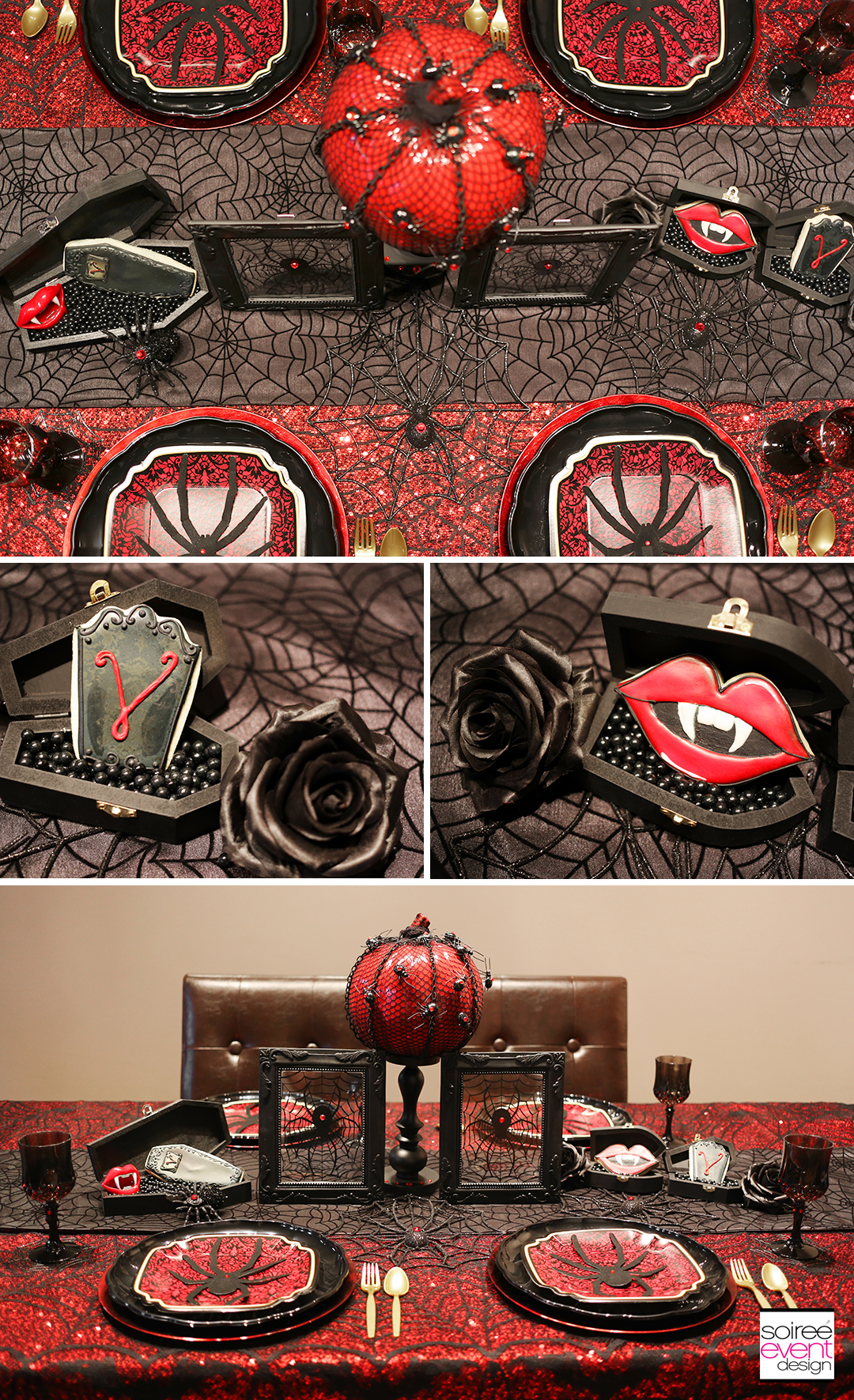 black-widow-halloween-party-table