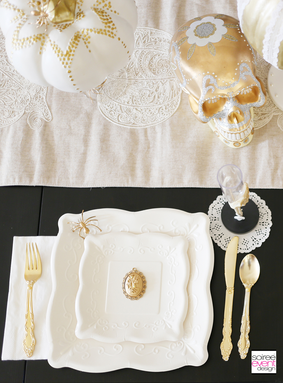 gold-and-white-halloween-party