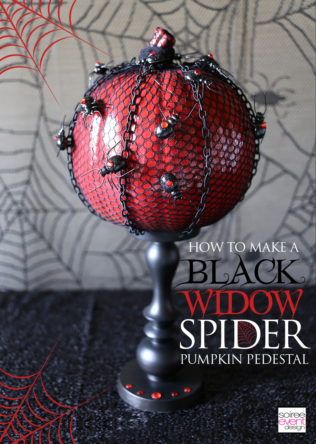 pumpkin-decorating-ideas-diy-black-widow-spider-pumpkin