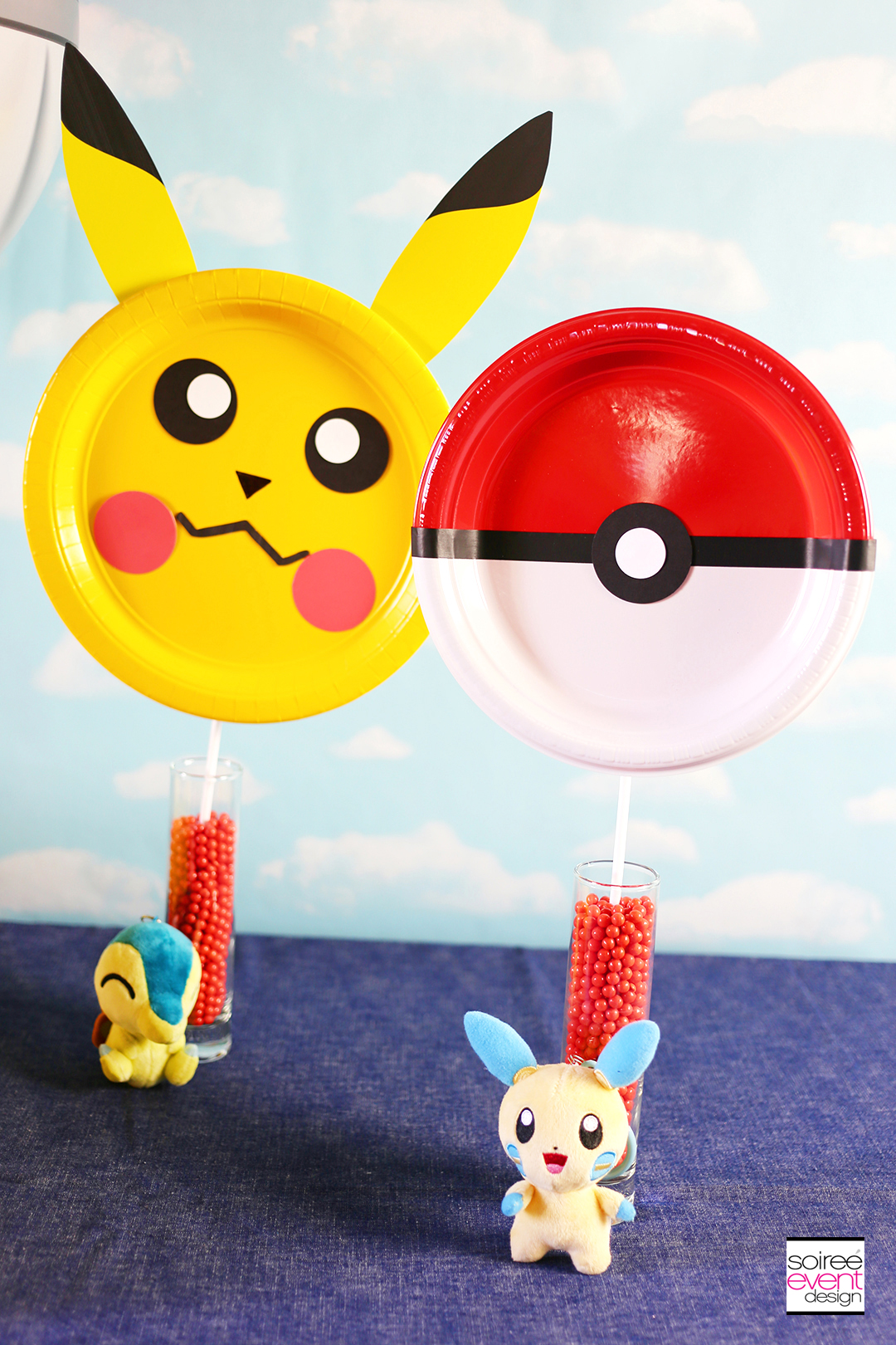 DIY Pokemon Pokeball Photo Prop Sticks