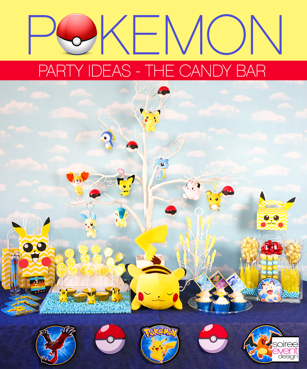 Pokemon Party, Pokemon Party Ideas, Pokemon Go Party, Pokemon Party Candy Table