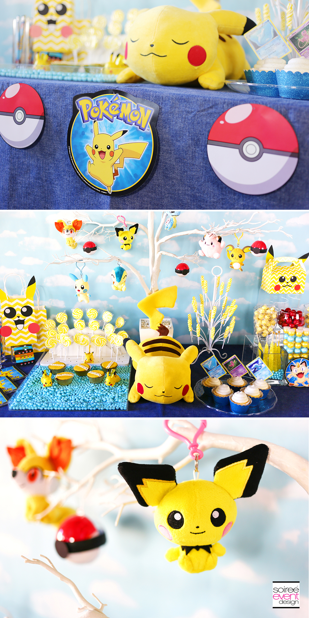 Pokemon Party Ideas, Pokemon Party Decorations, Pokemon Candy Table