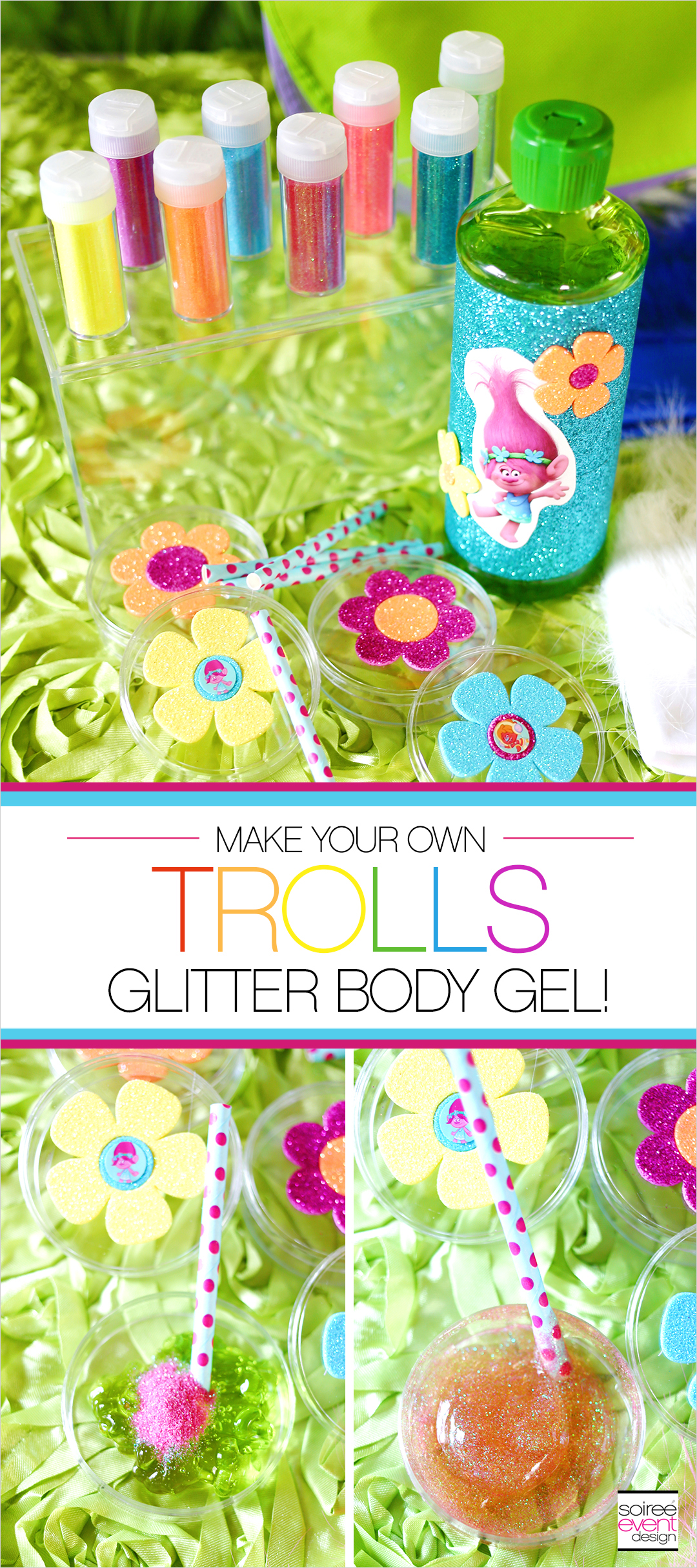 Trolls Party Ideas - DIY Trolls Glitter Body Gel