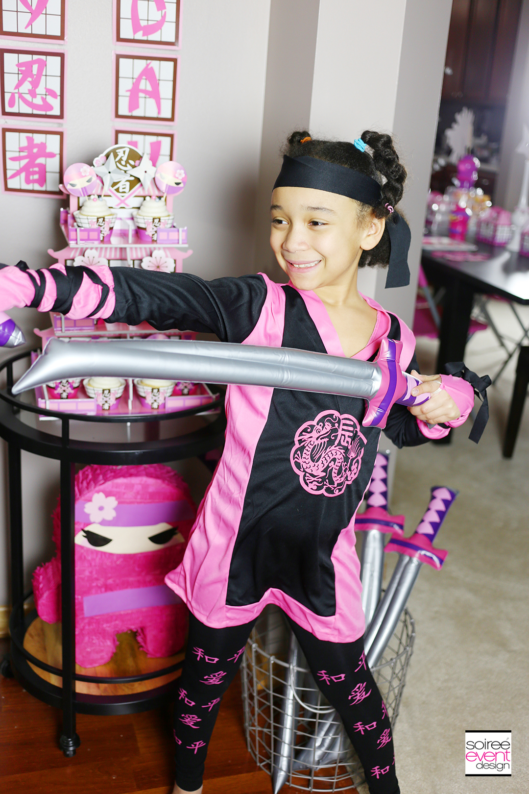 Pink Ninja Birthday Party for girls