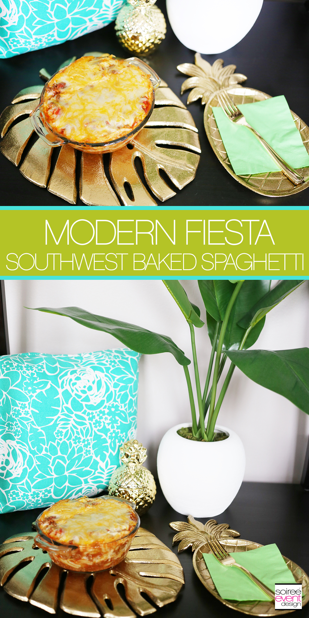Modern Fiesta + Southwest Baked Spaghetti Recipe
