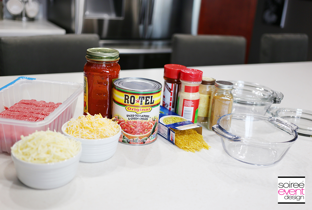 Southwest Baked Spaghetti - Ingredients