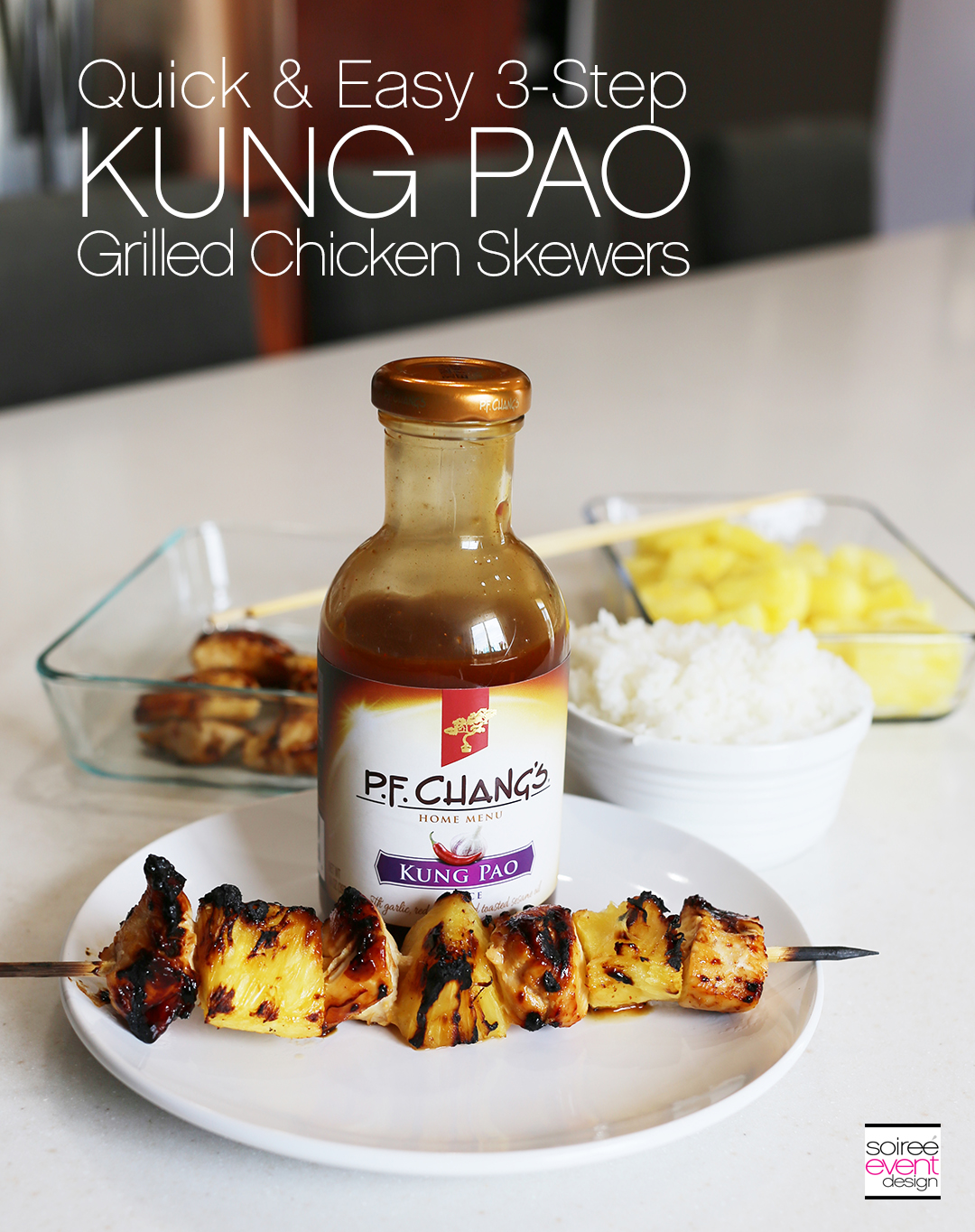 3-Step Kung Pao Grilled Chicken Skewers