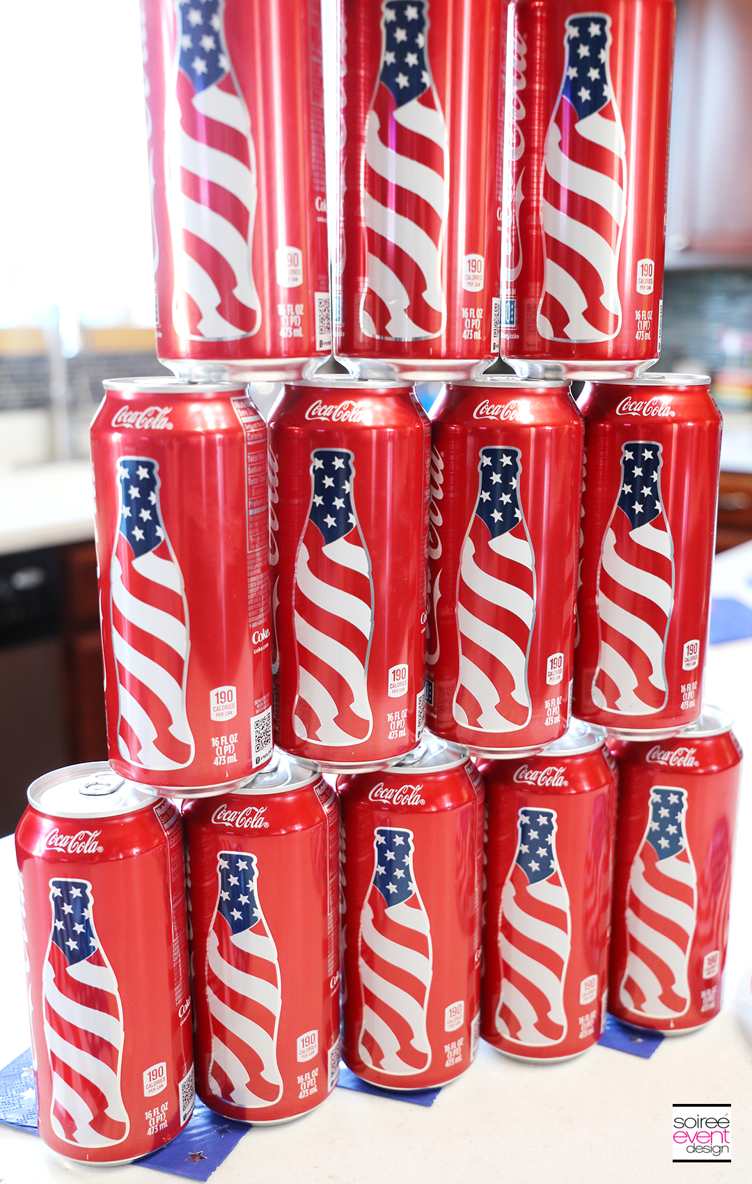 4th of July Coca Cola Cans